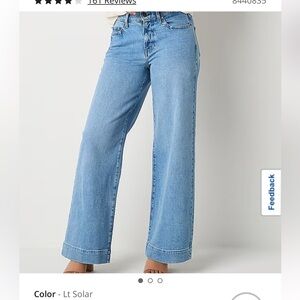 a.n.a Light Blue Wide-Leg Jeans